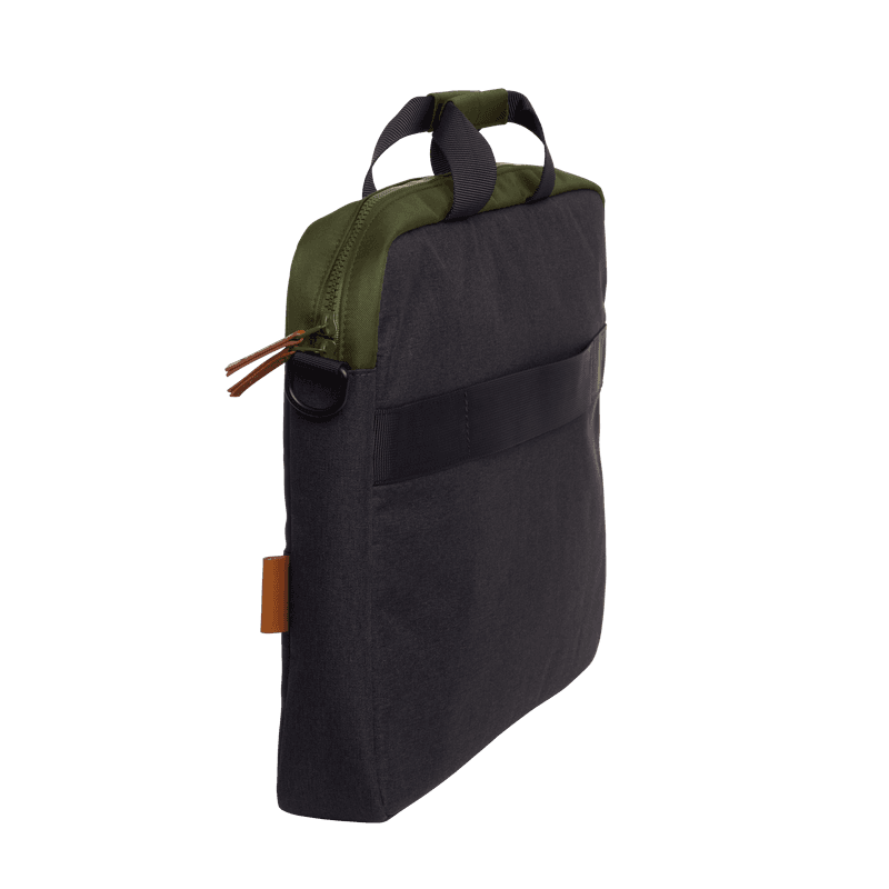 Geanta laptop Trust Lisboa, pentru laptopuri cu diagonala pana in 15.6", 2 compartimente, material POM, RPET Polyester, RPET, volum 2.1 L,  verde