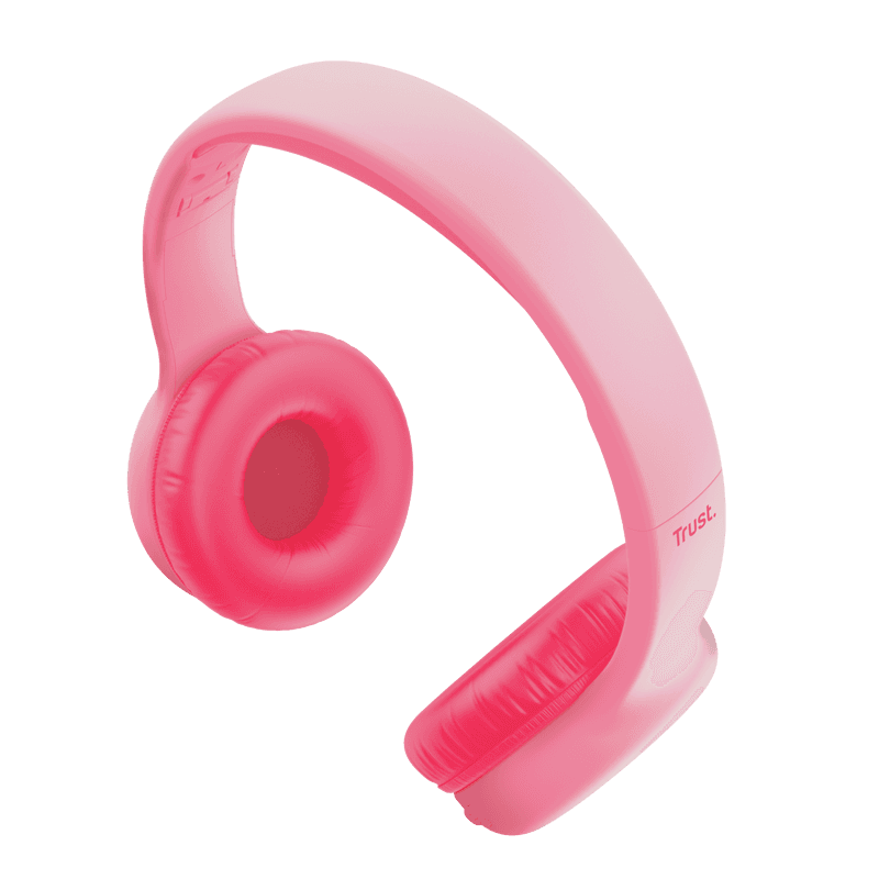 Casti Trust Nouna WS kids, frecventa raspuns 20 Hz - 20.000 Hz, senzivitate 92 dB, roz