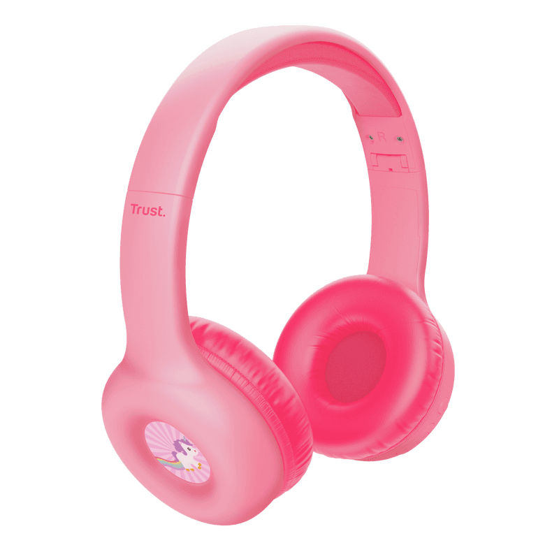 Casti Trust Nouna WS kids, frecventa raspuns 20 Hz - 20.000 Hz, senzivitate 92 dB, roz