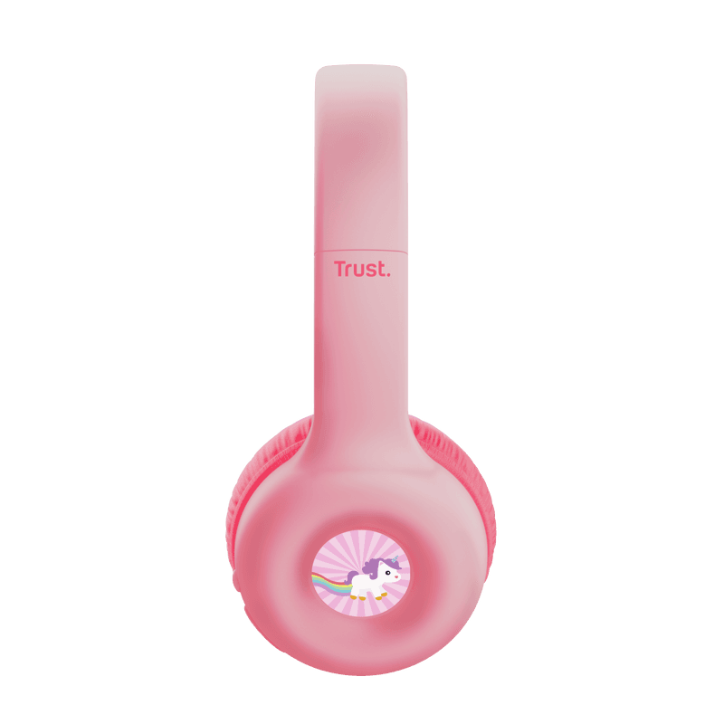 Casti Trust Nouna WS kids, frecventa raspuns 20 Hz - 20.000 Hz, senzivitate 92 dB, roz