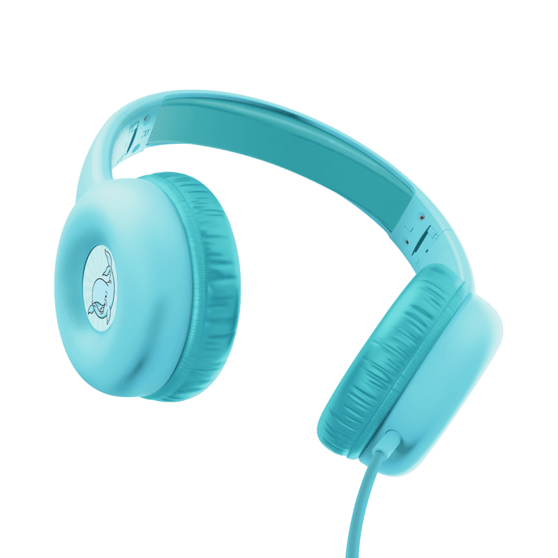 Casti Trust Nouna cu fir pentru copii, frecventa raspuns 20 Hz - 20.000 Hz, senzitivitate 92 dB, albastru