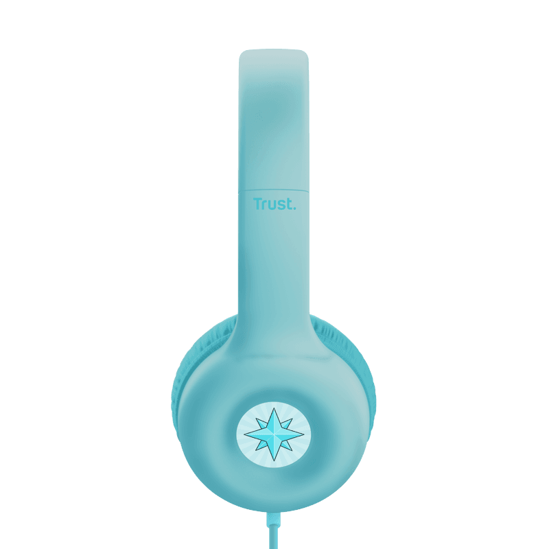 Casti Trust Nouna cu fir pentru copii, frecventa raspuns 20 Hz - 20.000 Hz, senzitivitate 92 dB, albastru