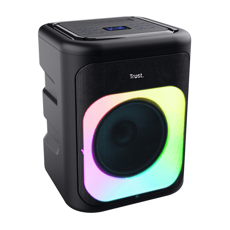 Boxe Trust Azura cu fir, wireless si BT, putere maxima RMS 50W, frecventa raspuns 100 Hz - 20.000 Hz, impendanta 4 Ohm, negru