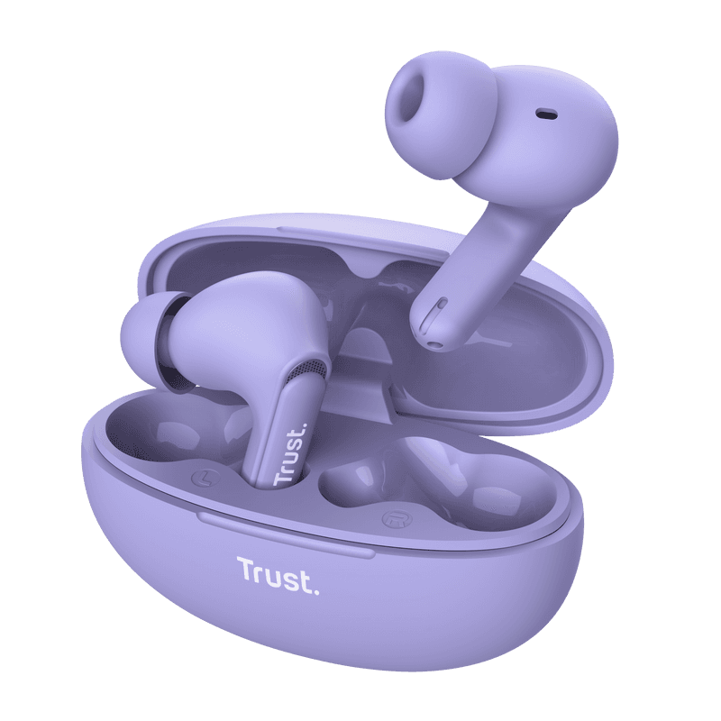 Casti Trust Yavi earbuds BT, frecventa raspuns 20 Hz - 20.000 Hz, mov