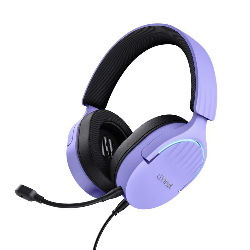 Casti gaming TrustGXT 490P Fayzo cu fir, interfata USB 2.0, frecventa de raspuns 20 Hz - 20.000 Hz, sensivitate 100 dB, mov