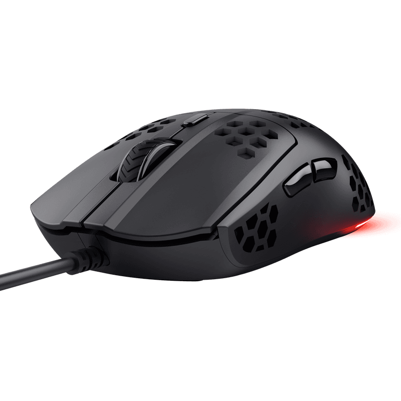 Mouse Trust GXT 928 Helox cu fir, optic, rezolutie meaxima 6400 DPI, negru