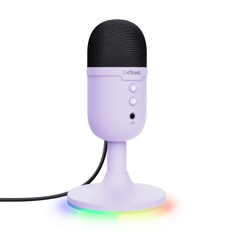 Microfon Trust cu fir GXT 234P Yunix, frecventa raspuns 100 Hz - 16.000 Hz, cardioid, senzitivitae 32 dB, violet