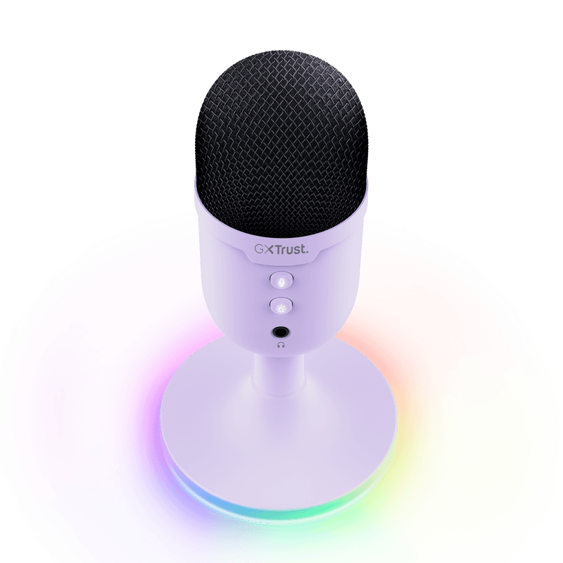 Microfon Trust cu fir GXT 234P Yunix, frecventa raspuns 100 Hz - 16.000 Hz, cardioid, senzitivitae 32 dB, violet