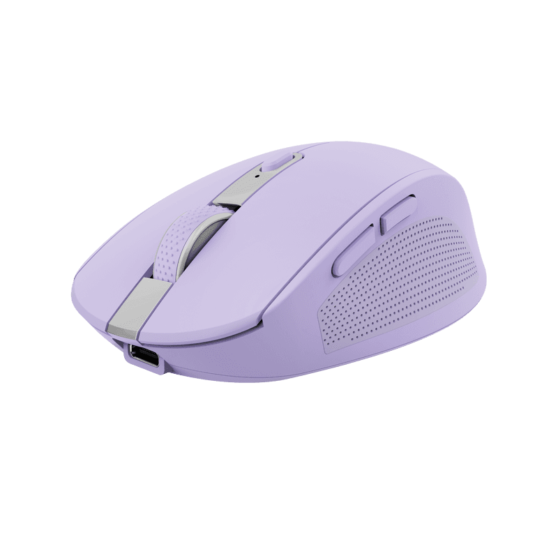 Mouse Trust Ozaa compact, rezolutie maxima 3200 DPI, interfata USB-A, USB-C, mov