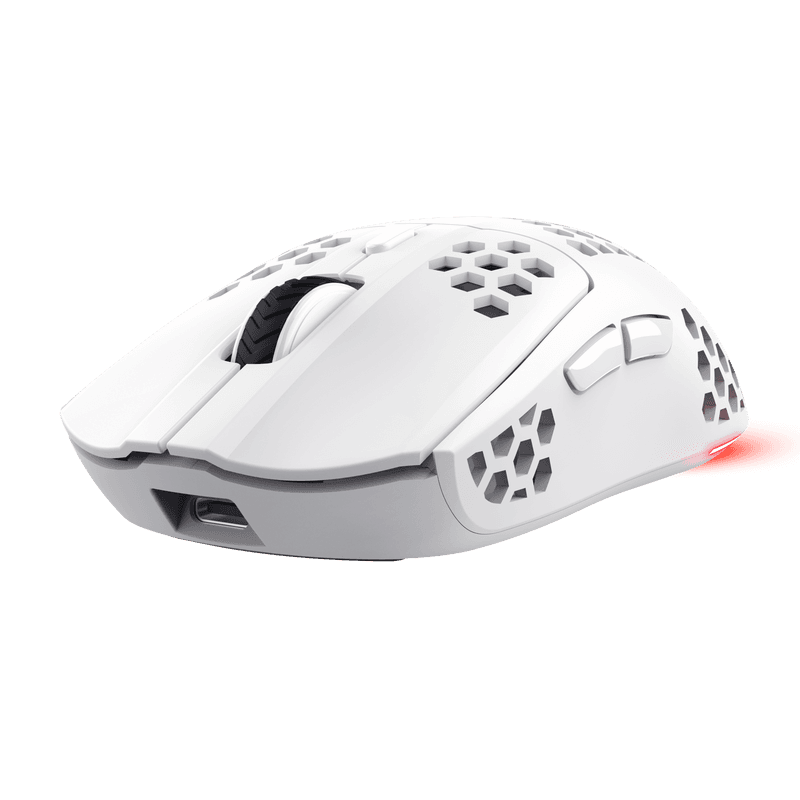 Mouse wireless Trust GXT 929W Helox, rezolutie maxima 4800 DPI, 6 butoane, alb