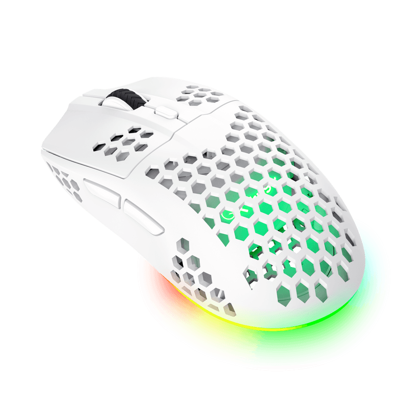 Mouse wireless Trust GXT 929W Helox, rezolutie maxima 4800 DPI, 6 butoane, alb