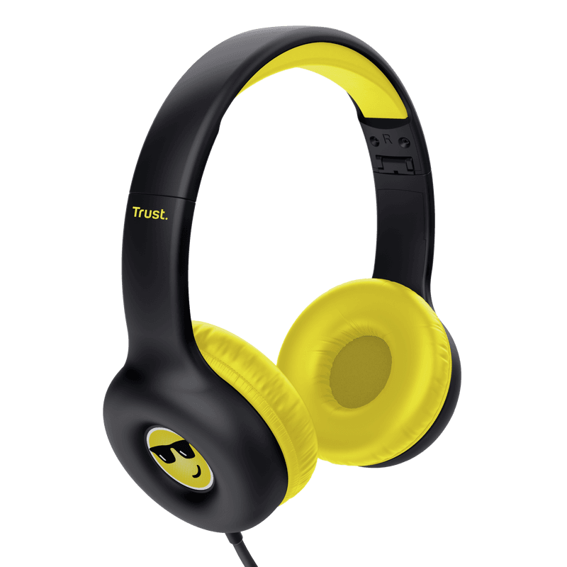 Casti Trust Nouna cu fir kids, frecventa raspuns 20 Hz - 20.000 Hz, senzitivitate 92 dB, negru