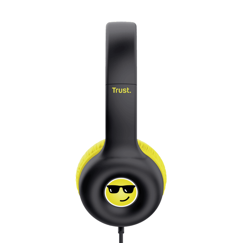 Casti Trust Nouna cu fir kids, frecventa raspuns 20 Hz - 20.000 Hz, senzitivitate 92 dB, negru