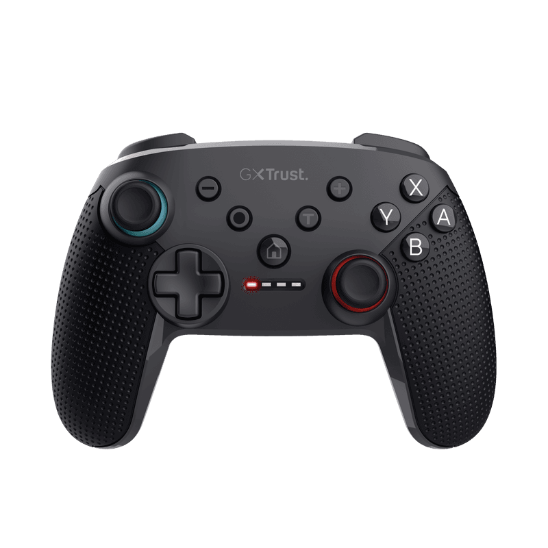Controller wireless Trust Muta pentru consola Nintendo Switch, 15 butoane, controale: A, B, X, Y, L1, L2, L3, R1, R2, R3, reset, 8-way, start, select, d-input, negru