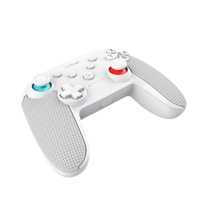 Controller wireless Trust Muta pentru consola Nintendo Switch, 15 butoane, controale: A, B, X, Y, L1, L2, L3, R1, R2, R3, reset, 8-way, start, select, d-input, alb
