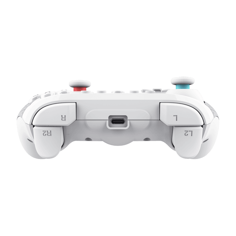 Controller wireless Trust Muta pentru consola Nintendo Switch, 15 butoane, controale: A, B, X, Y, L1, L2, L3, R1, R2, R3, reset, 8-way, start, select, d-input, alb