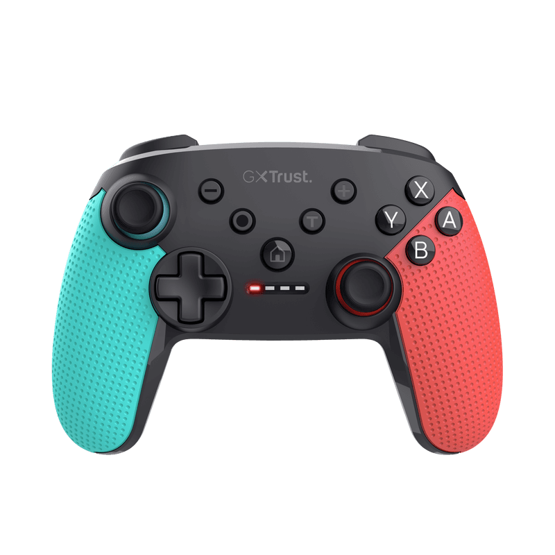 Controller wireless Trust Muta pentru consola Nintendo Switch, 15 butoane, controale: A, B, X, Y, L1, L2, L3, R1, R2, R3, reset, 8-way, start, select, d-input, multicolor