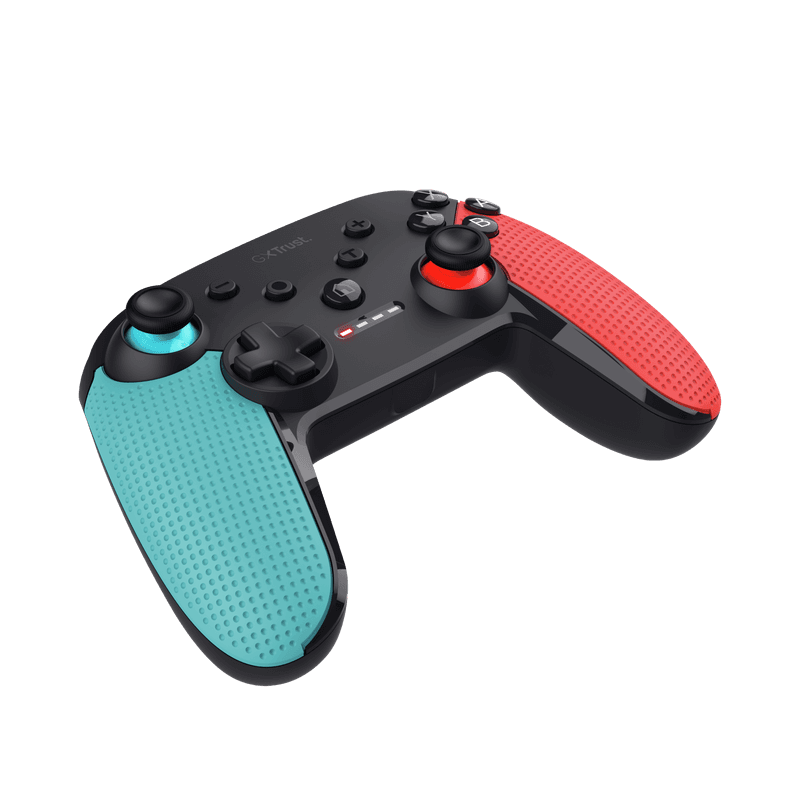 Controller wireless Trust Muta pentru consola Nintendo Switch, 15 butoane, controale: A, B, X, Y, L1, L2, L3, R1, R2, R3, reset, 8-way, start, select, d-input, multicolor