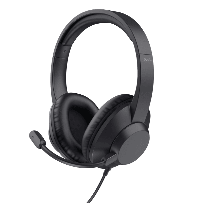 Casti cu fir Trust Ayda Max, interfata 3.5mm, frecventa raspuns 20 Hz, 20.000 Hz, negru