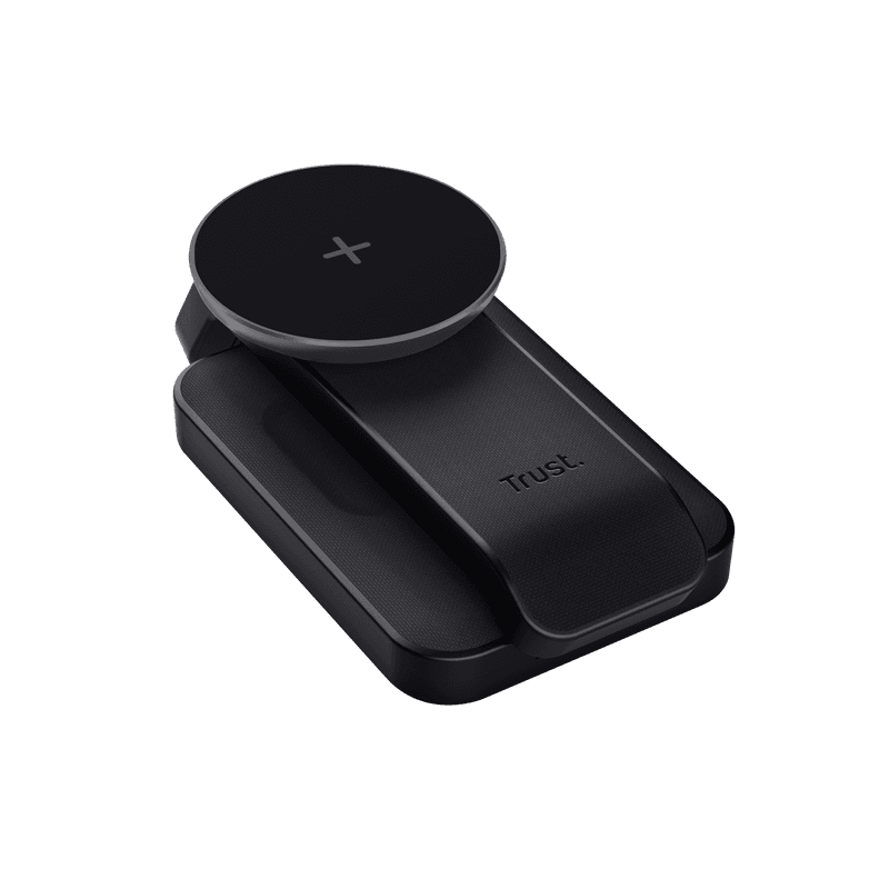 Stand de incarcare 3-in-1 Trust Viro, putere intrare 20W, interfata USB- C, compatibil cu produsele din brandul Apple: iPhone (12 si modele mai noi), Airpods si Apple Watch, negru