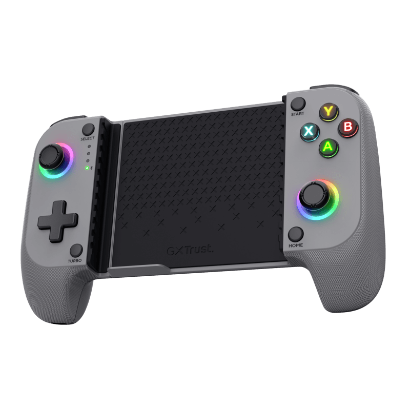 Controller mobil wireless Trust GXT 735G Mylox, conector USB-C, lungime cablu 100cm, capacitate baterie 600 mAh, baterie tip AAA: litium ion- cell, gri