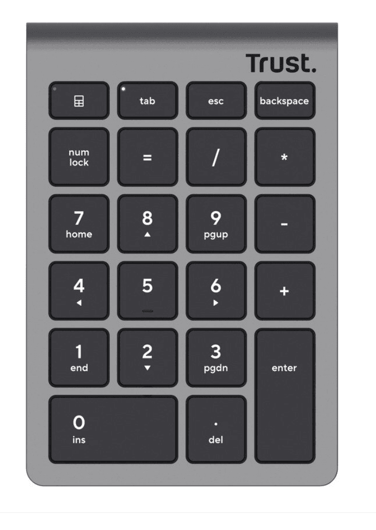 Tastatura Trust numerica wireless Xalax , numar taste 22,  gri