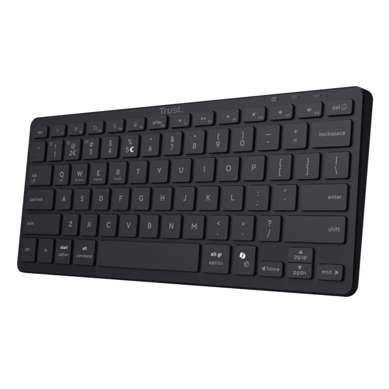 Tastatura Trust Nado 2 Wireless, 13 taste media, material ABS, negru