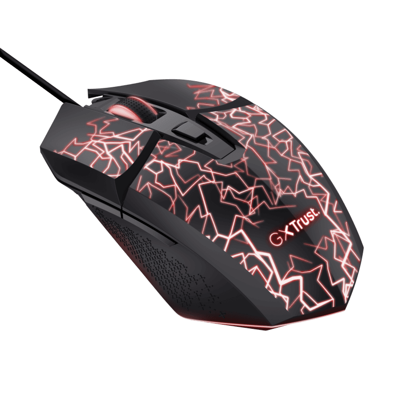 Mouse cu fir Trust GXT 113 Felox, rezolutie maxima 6400 DPI, iluminare, negru