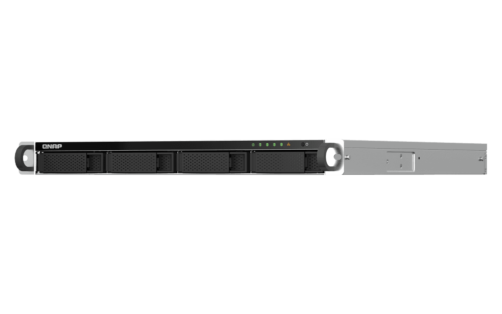 NAS QNAP 464U 4-Bay, CPU Intel Celeron N5105/N5095 4-core/4-thread Processor, RAM 8GB RAM onboard (not expandable), 2.5"/3.5" SATA 6Gbps HDD (neincluse), LAN: 2 x 2.5GbE (2.5G/1G/100M/10M), USB3.2 Gen1: 2, 1U, single PSU (not upgradeable to RP), garantie 3 ani