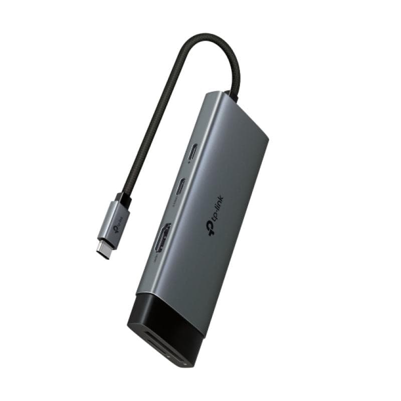 USB Type-C 7-Port Hub SPEC: 1 × USB-C Connector，1 × HDMI 4K 60Hz Port，1 × USB-C PD 100W Port，1 × SD + 1 × microSD(TF) up to 200MBps Port，2 × USB-A 3.0 Ports，1 × USB-C 3.0 Port FEATURE: Plug and Play, Self-storage for Connector, Fast Heat Dissipation, Flexible and Durable