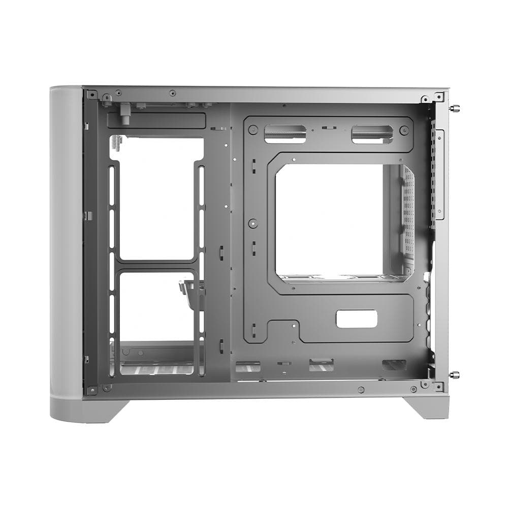 Carcasa 1stPLAYER® Gaming UV6-wh, Micro-ATX, 6 ventilatoare aRGB, telecomanda, alb