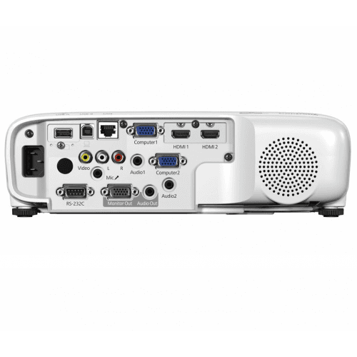 Proiector Epson EB-992F, 3LCD, 4000 lumeni, FHD 1920*1080, 16:9, 16.000:1, lampa 6.500 ore/ 17.000 ore Ecomode, zoom 1.6, dimensiune maxima imagine 300", USB 2.0 Type A, USB 2.0 Type B, RS-232C, Ethernet interface (100 Base-TX / 10 Base-T), 2* VGA, 2* HDMI, Composite in, audio out/ in, Cinch audio