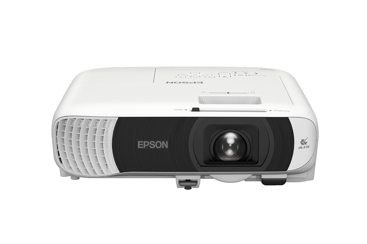 PROJECTOR EPSON EB-FH54, Tehnologie 3LCD, Luminozitate: 4100 lumeni, Rezolutie: 1080p, Aspect: 16:9, Contrast 16.000 : 1, Sursa lumina: Lampa, Dimensiune maxima proiectie: 31"-304", Distanta proiectie: 0.9m-8.9m, Interfata: USB, WI-FI, 2 x HDMI, Miracast, Jack, Dimensiuni: 309‎ x 293 x 105 mm