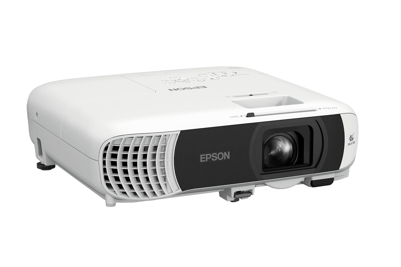 PROJECTOR EPSON EB-FH54, Tehnologie 3LCD, Luminozitate: 4100 lumeni, Rezolutie: 1080p, Aspect: 16:9, Contrast 16.000 : 1, Sursa lumina: Lampa, Dimensiune maxima proiectie: 31"-304", Distanta proiectie: 0.9m-8.9m, Interfata: USB, WI-FI, 2 x HDMI, Miracast, Jack, Dimensiuni: 309‎ x 293 x 105 mm