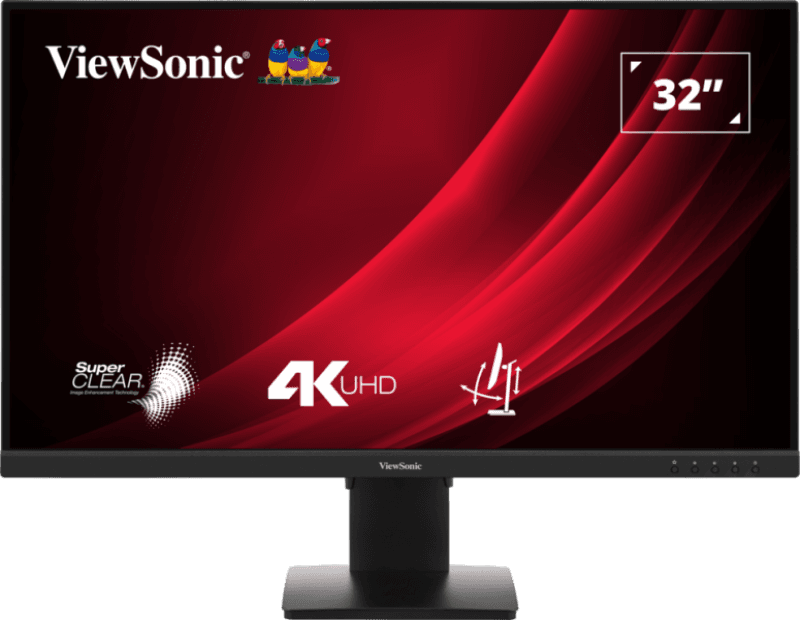 Monitor ViewSonic 31.5" VG3208-4K, Diagonal (inch): 31.5, Diagonal (cm): 80.01, Aspect ratio: 16:9, Panel: VA, Resolution: 3840x2160, Refresh Rate: 60Hz, Response time GtG: 4ms, Brightness (max): 300 cd/m², Contrast (static) : 3000:1, Contrast (dynamic): 50M:1, Viewing angle: 178/178, Color Gamut