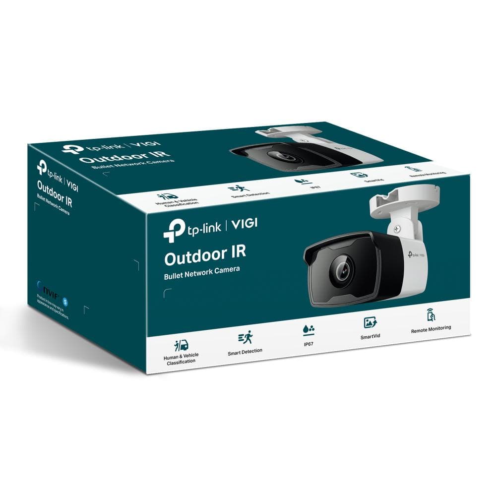 "TP-Link Camera IR de supraveghere Bullet pentru exterior VIGIC340I(6MM), Senzor imagine: CMOS 1/3"", Lentila 6mm, F2.0,Weatherproof: IP67, Infrarosu: 30m, Detectare: 120m, Observare: 50m, Recunoastere: 24m, Identificare: 12m, Unghi vizualizare:Horizontal FOV: 47.7°, Vertical FOV: 26.5°, Diagonal