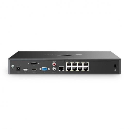 NVR PoE + HHD 2TB TP-Link VIGI 8 canale 2008H-8MP-2TB ; 93W, 8 MP,2 SATA Interface, max 20TB, H.265+; ONVIF, etecție mișcare, linie, intruziune, persoane, vehicule etc.