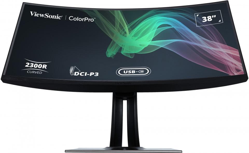 Monitor ViewSonic 38" VP3881A, Curvature: 2300R, Diagonal (inch): 38, Diagonal (cm): 96.5, Aspect ratio: 21:9, Panel: IPS, Resolution: 3840x2160, Refresh Rate: 60Hz, Response time GtG: 5ms, Brightness (max): 300 cd/m², Contrast (static) : 1000:1, Contrast (dynamic): 20M:1, Viewing angle: 178°/178°