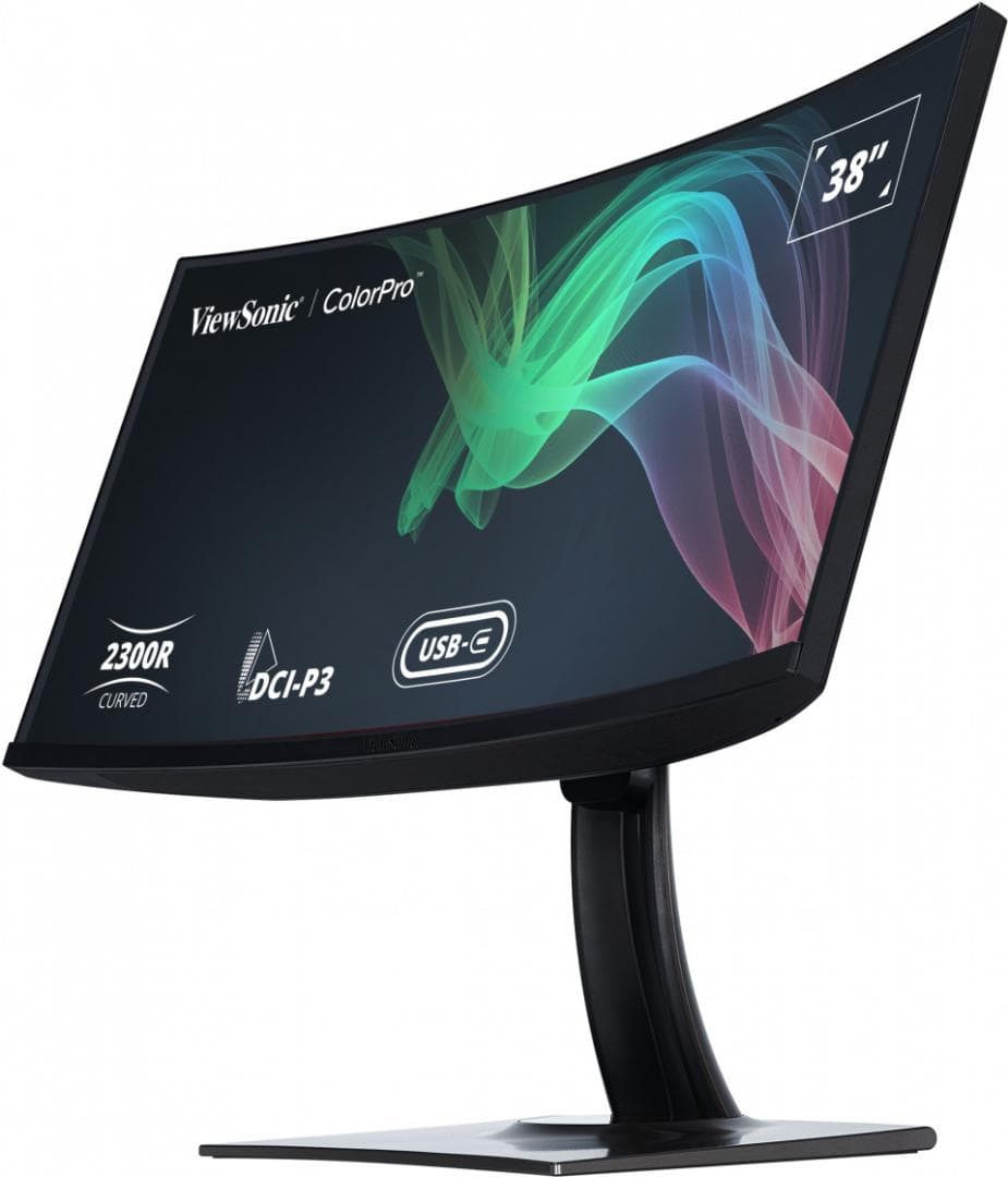 Monitor ViewSonic 38" VP3881A, Curvature: 2300R, Diagonal (inch): 38, Diagonal (cm): 96.5, Aspect ratio: 21:9, Panel: IPS, Resolution: 3840x2160, Refresh Rate: 60Hz, Response time GtG: 5ms, Brightness (max): 300 cd/m², Contrast (static) : 1000:1, Contrast (dynamic): 20M:1, Viewing angle: 178°/178°