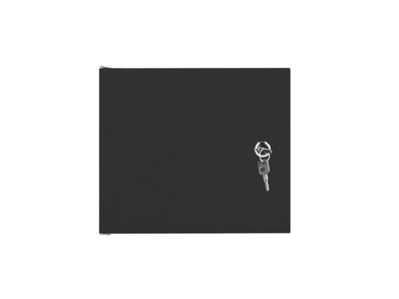 Dulap rack 10" perete 6U / 280x310 pentru auto-asamblare, cu ușă metalică, negru  (flat pack)