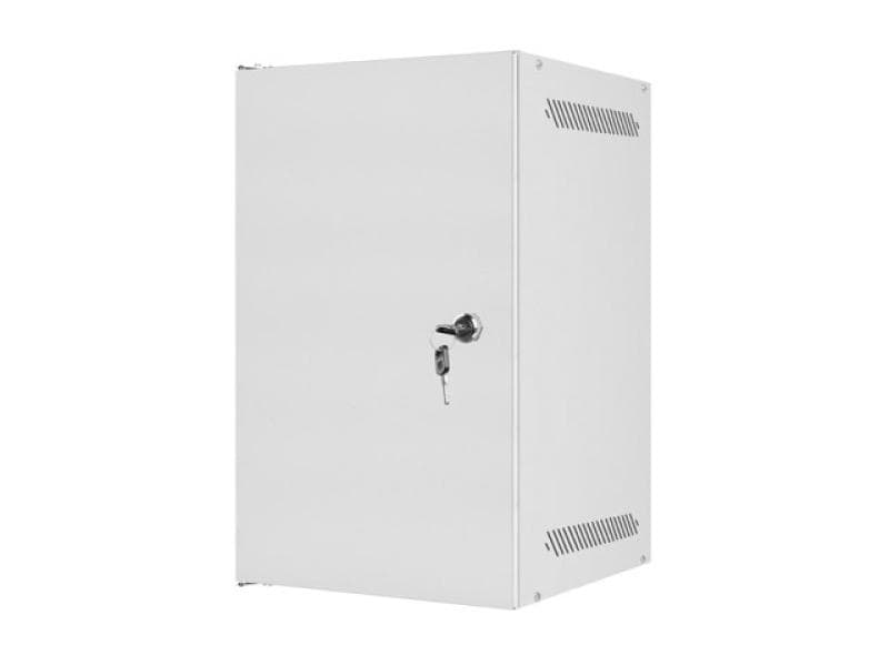 Dulap rack 10" perete 9U / 280x310 pentru auto-asamblare, cu ușă metalică, gri  (flat pack)