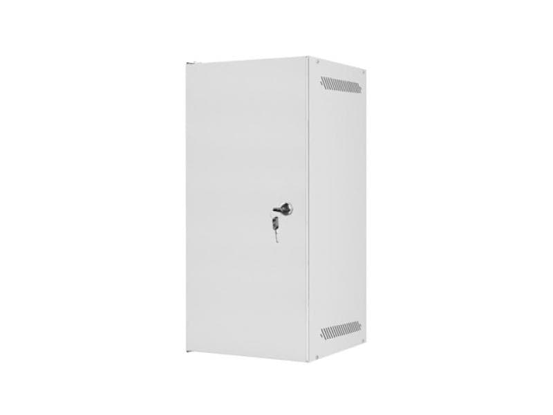 Dulap rack 10" perete 12U / 280x310 pentru auto-asamblare, cu ușă metalică, gri  (flat pack)