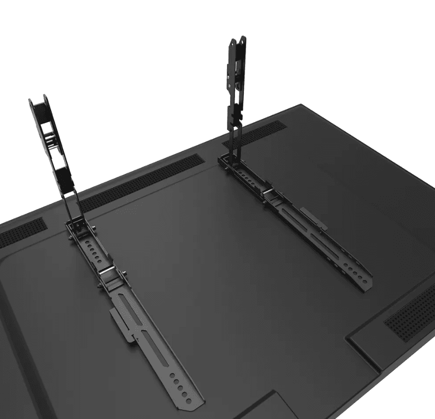 Suport perete Neomounts heavy duty, pentru display-uri interactive si ecrane grele de pana la 32-75", sistem de prindere VESA 400x400, greutate maxima suportata 100kg, fix, distanta fata de perete 4.2cm, cu sistem ce permite prinderea/desprinderea usoara a display-ului, securizabil cu lacat (nu este