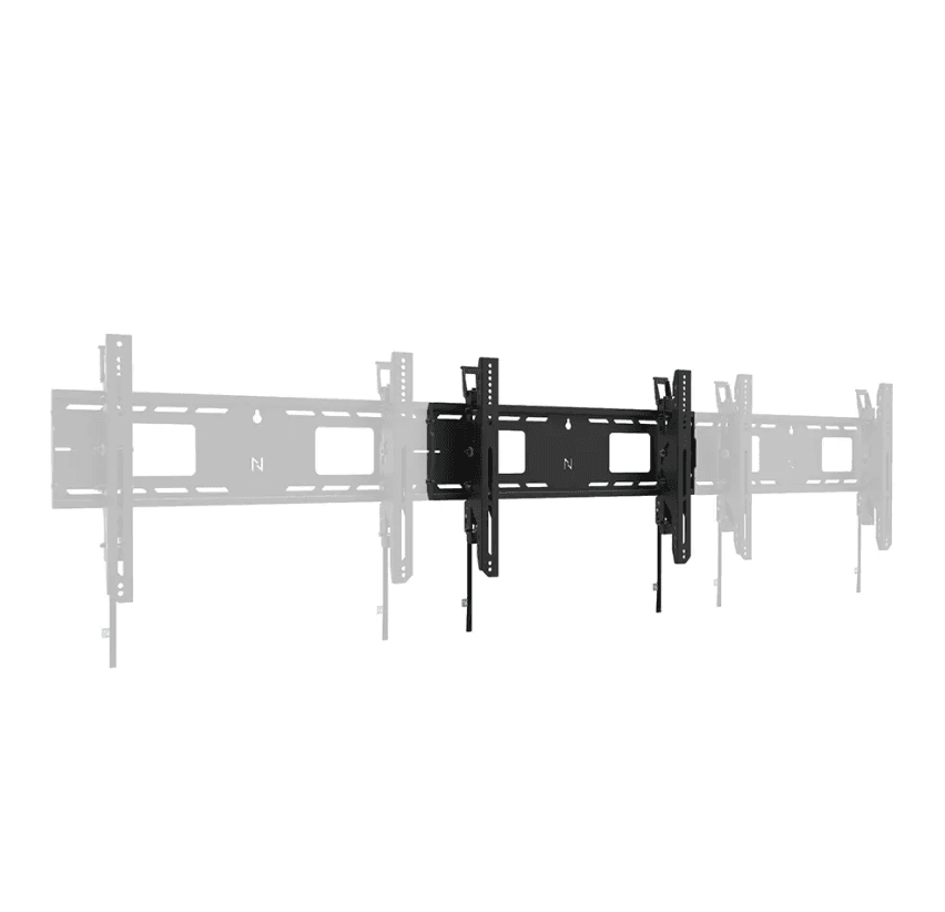 Suport perete Neomounts heavy duty, pentru display-uri interactive si ecrane grele de pana la 42-86", sistem de prindere VESA 600x400, greutate maxima suportata 125kg, fix, distanta fata de perete 4.2cm, cu sistem ce permite prinderea/desprinderea usoara a display-ului, securizabil cu lacat (nu este