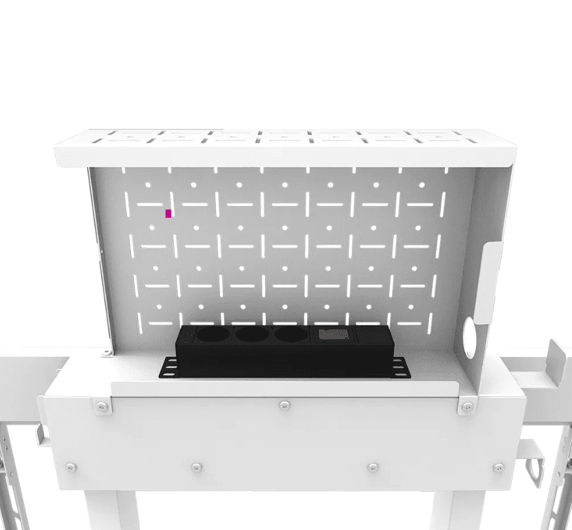 Stand motorizat Neomounts by Newstar WL55-875WH1 100" 110kg VESA 800x600mm, ajustabil pe inaltime 98-163cm, alb