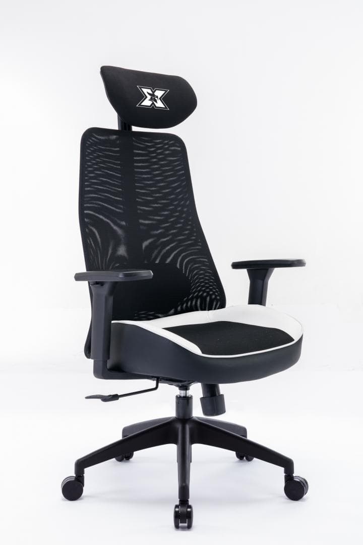Scaun gaming Serioux Kyrian, adjustabil, piston pe gaz clasa 4, manere 3d, tetiere reglabile, baza stea cu 5 picioare, suporta pana la 150 kg, alb