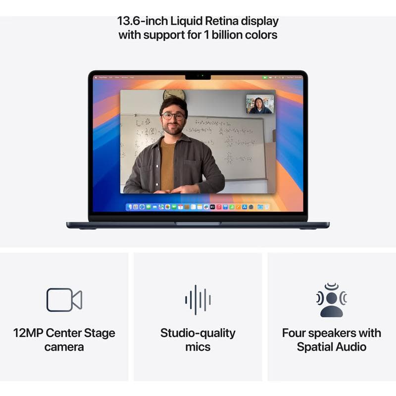 MacBook Air 13.6" Retina/Apple M4 (CPU 10-core, GPU 10-core, Neural Engine16-core)/16GB/ 1TB - Midnight - INT KB (2025) 35W USB‑C (Cto fromMW133RO/A)