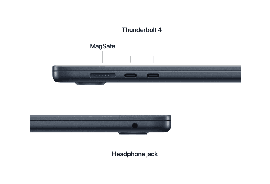 MacBook Air 15.3" Retina/Apple M4 (CPU 10-core, GPU 10-core, Neural Engine16-core)/16GB/256GB - Midnight - US English (2025) (Cto fr omMW1L3RO/A)