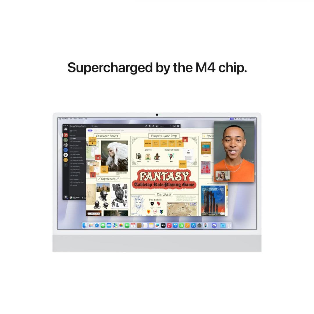 Apple iMAC 24" Retina 4.5k/ Apple M4 (CPU 8-core, GPU 8-core, Neural Engine16-core)/16GB/512GB - Silver - INT KB (2024) (Cto from MWUC3RO/A)