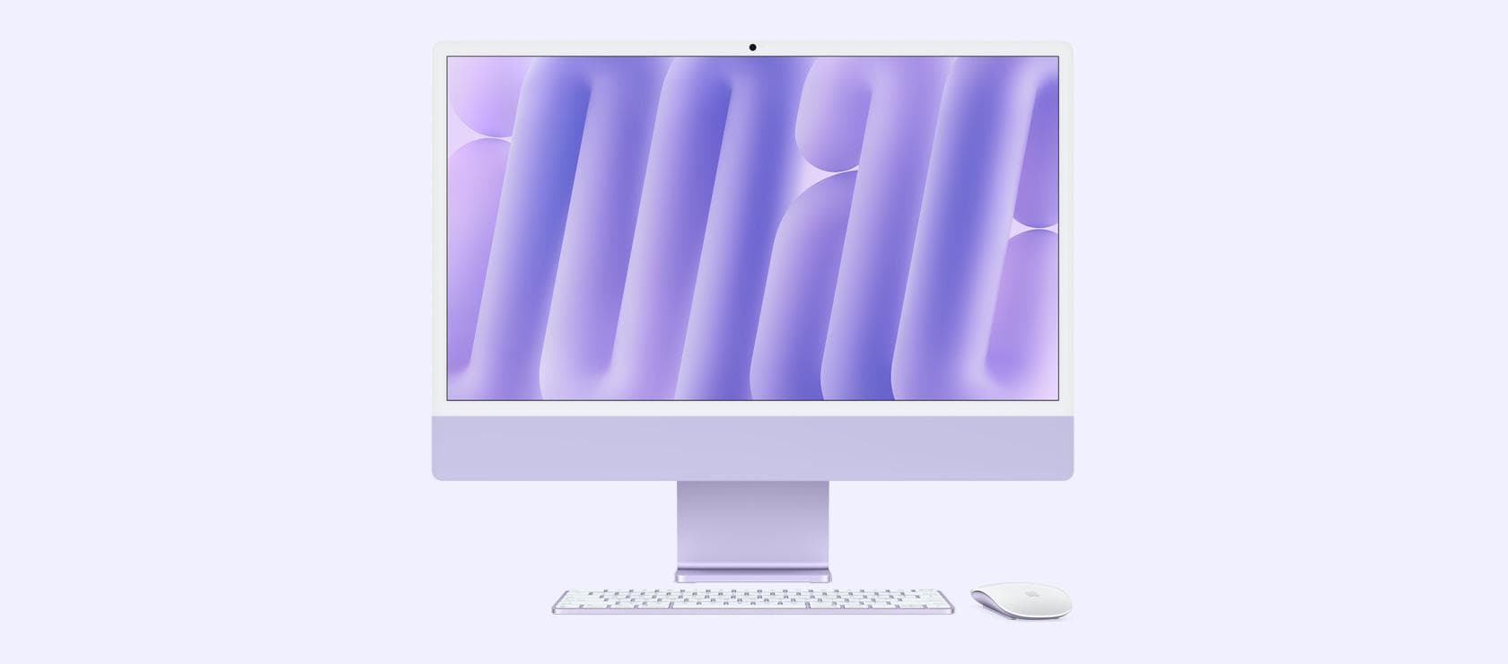 Apple iMAC 24" Retina 4.5k/ Apple M4 (CPU 8-core, GPU 8-core, Neural Engine16-core)/16GB/512GB - Purple - INT KB (2024)